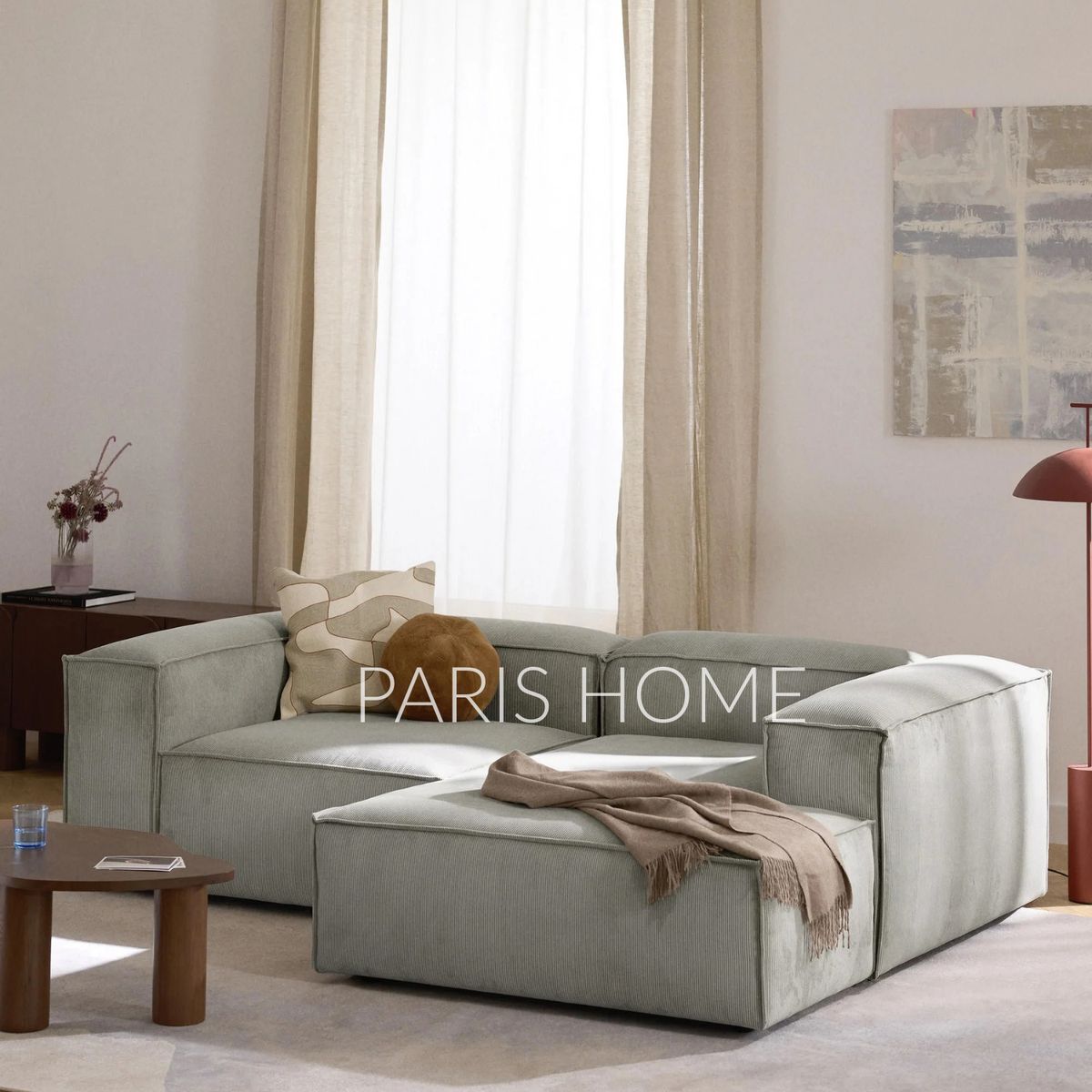 GENERICO - Sofá Derecho Rinconero Monarch Pana - Gris