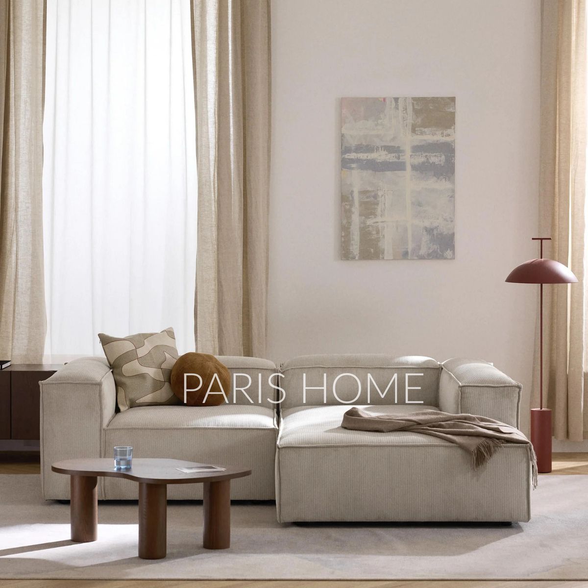 GENERICO - Sofá Derecho Rinconero Monarch Pana - Beige