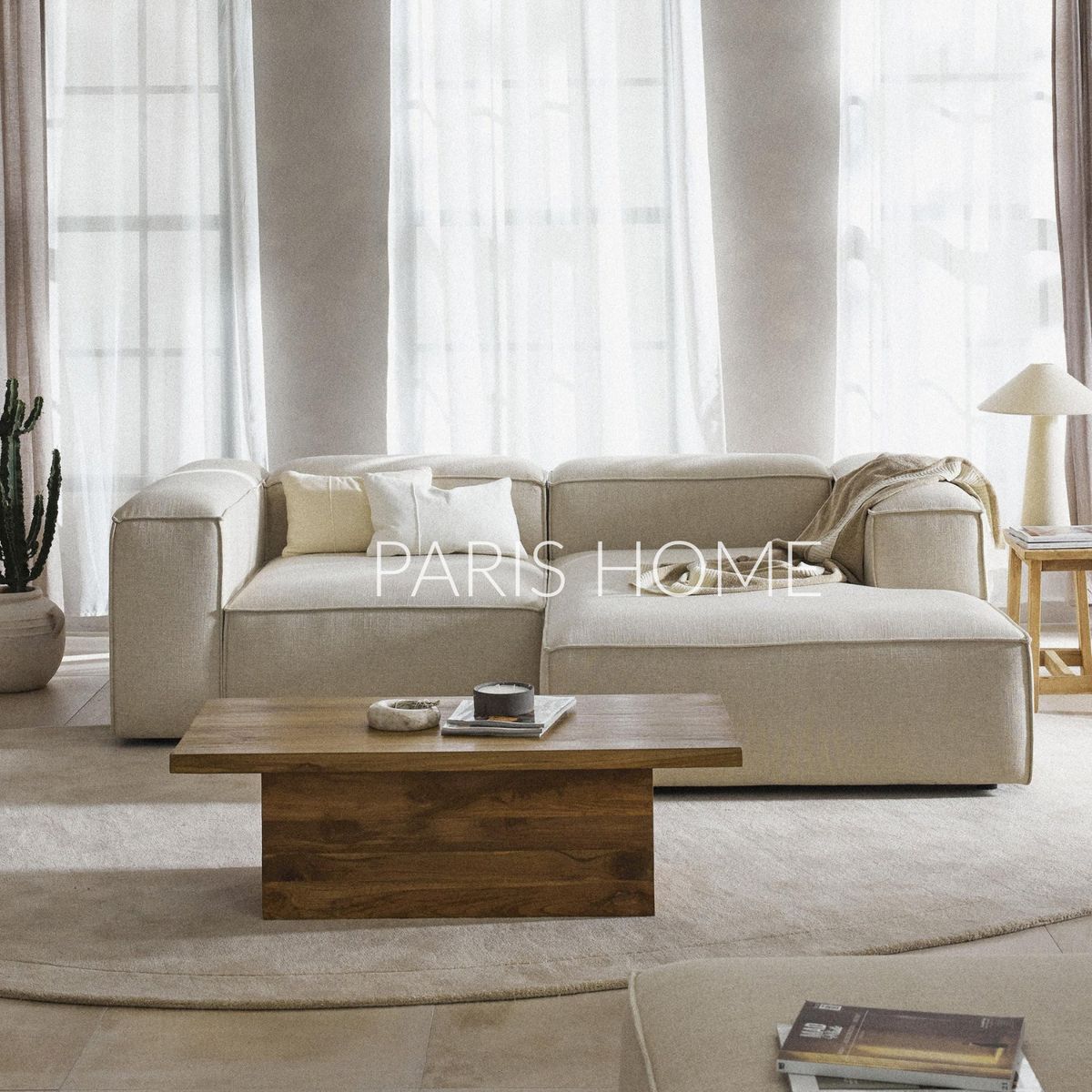 GENERICO - Sofá Derecho Rinconero Monarch Lino - Beige