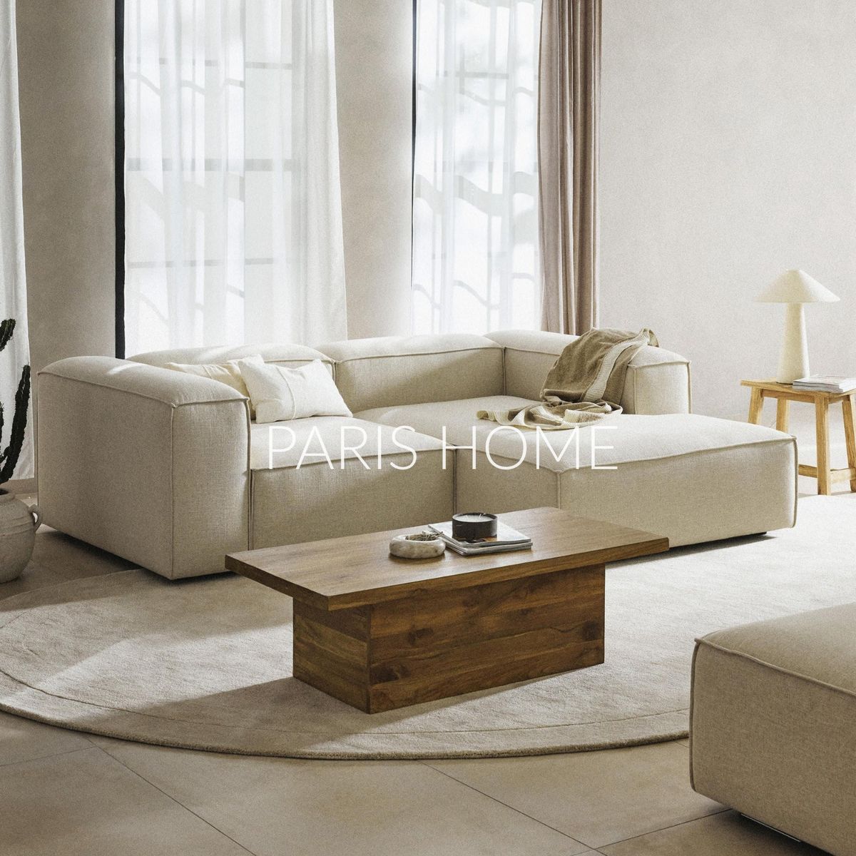 GENERICO - Sofá Derecho Rinconero Monarch Lino - Beige