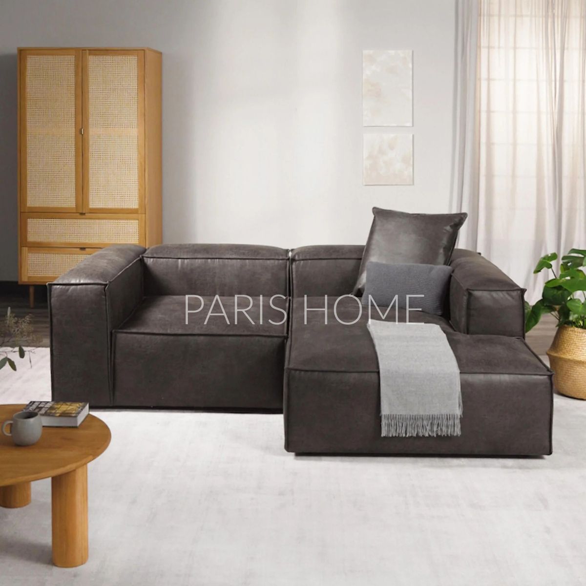 GENERICO - Sofá Derecho Rinconero Monarch Ultracuero - Taupe