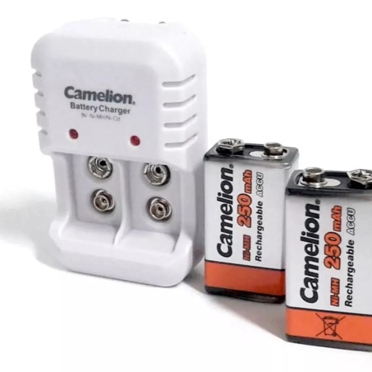 CAMELION - Cargador Camelion 2 baterias 9v 250mAh Recargables