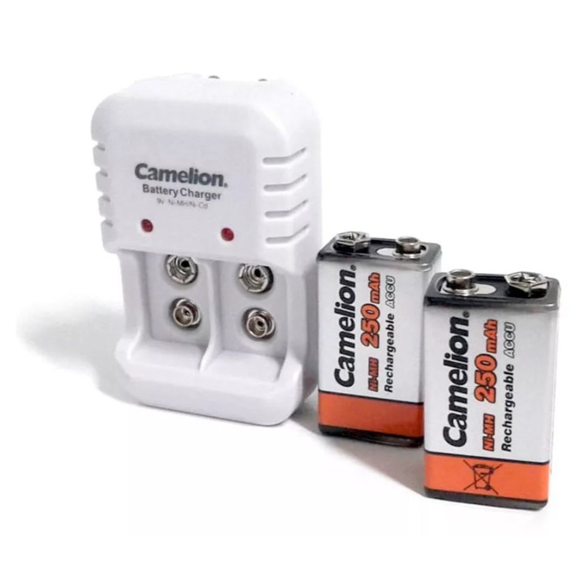 CAMELION - Cargador Camelion 2 baterias 9v 250mAh Recargables