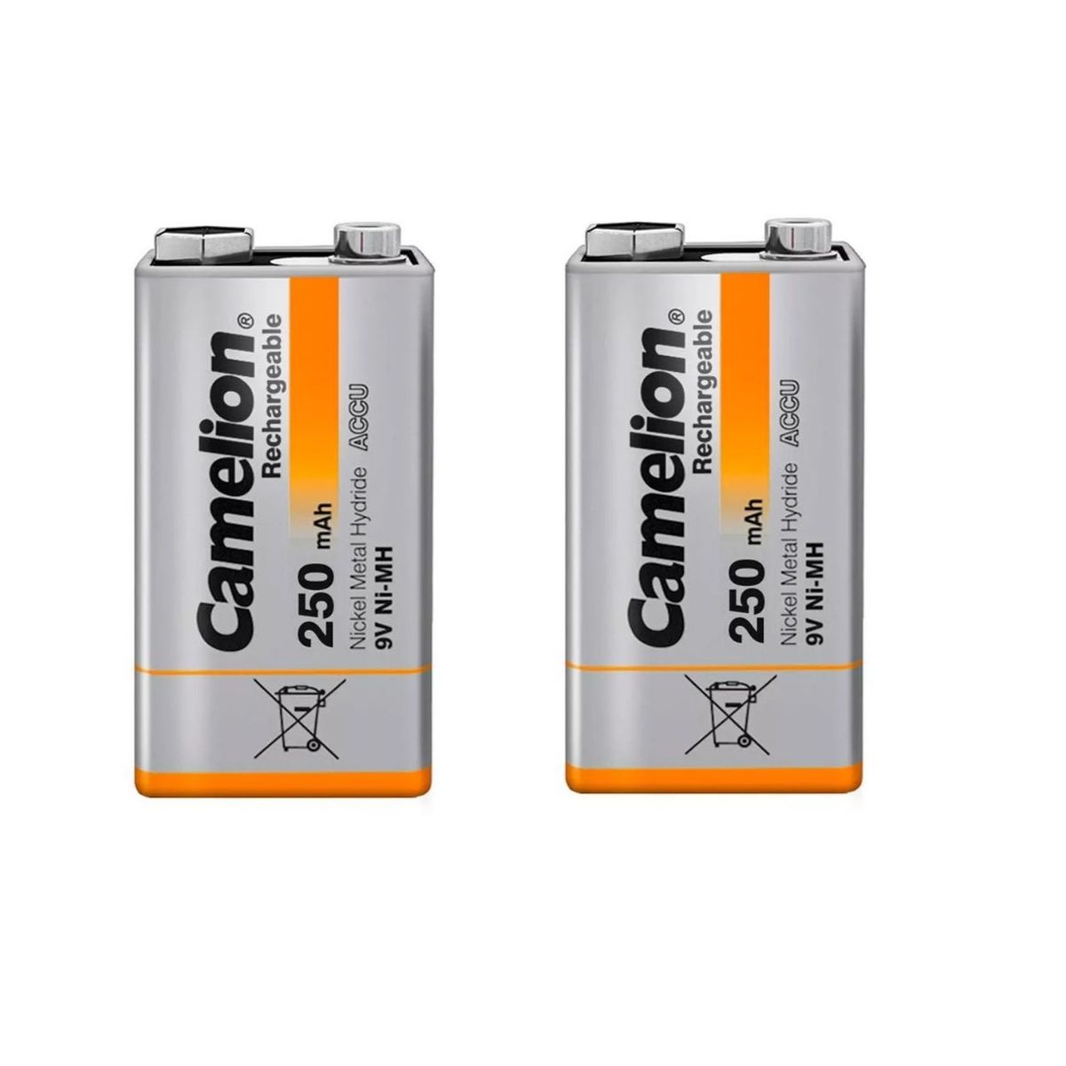 CAMELION - Cargador Camelion 2 baterias 9v 250mAh Recargables