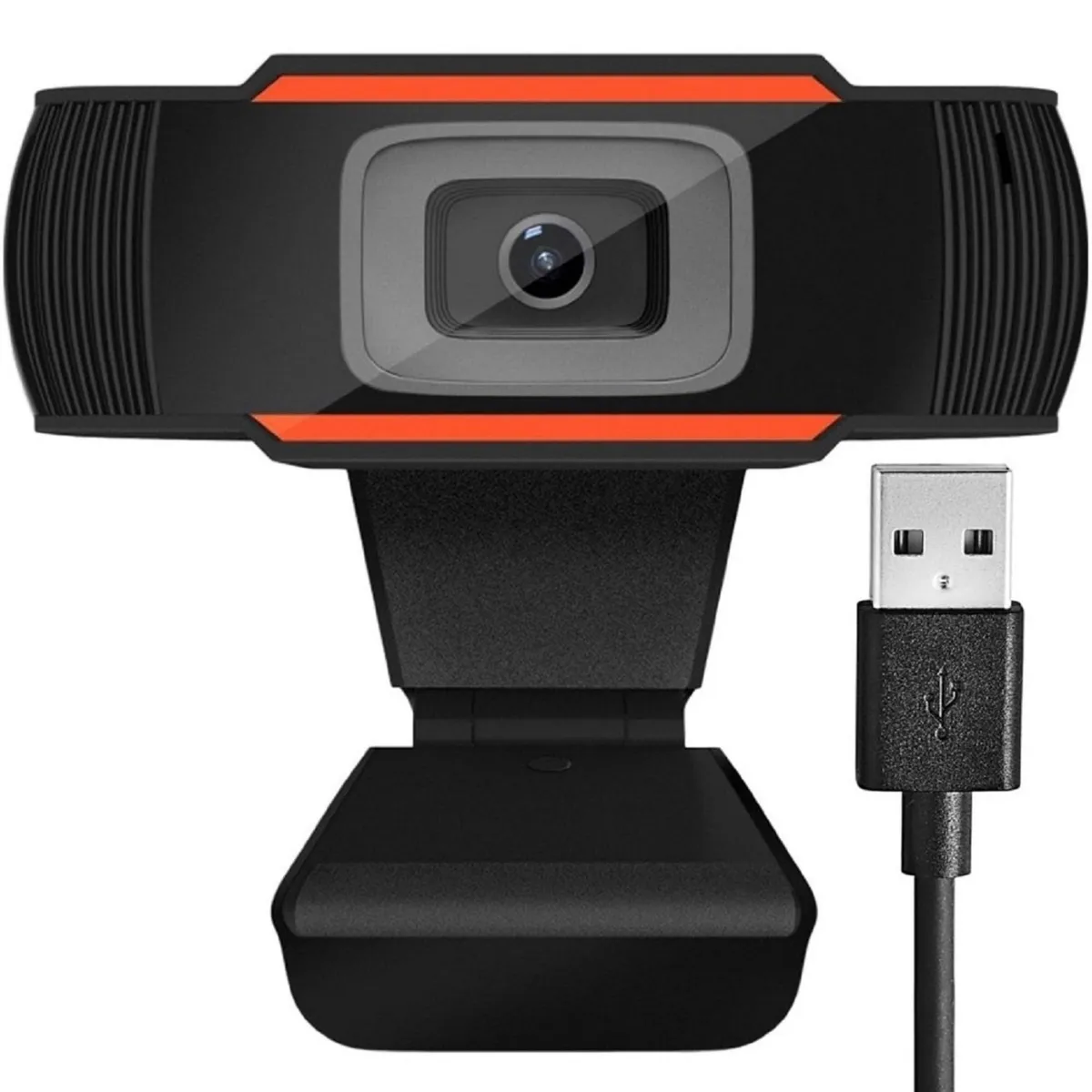 OEM - Webcam HD Cámara Web con Micrófono Cable 1.4m USB 2.0
