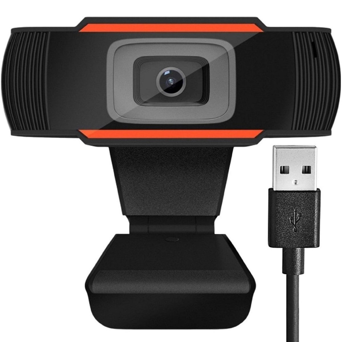 OEM - Webcam HD Cámara Web con Micrófono Cable 1.4m USB 2.0