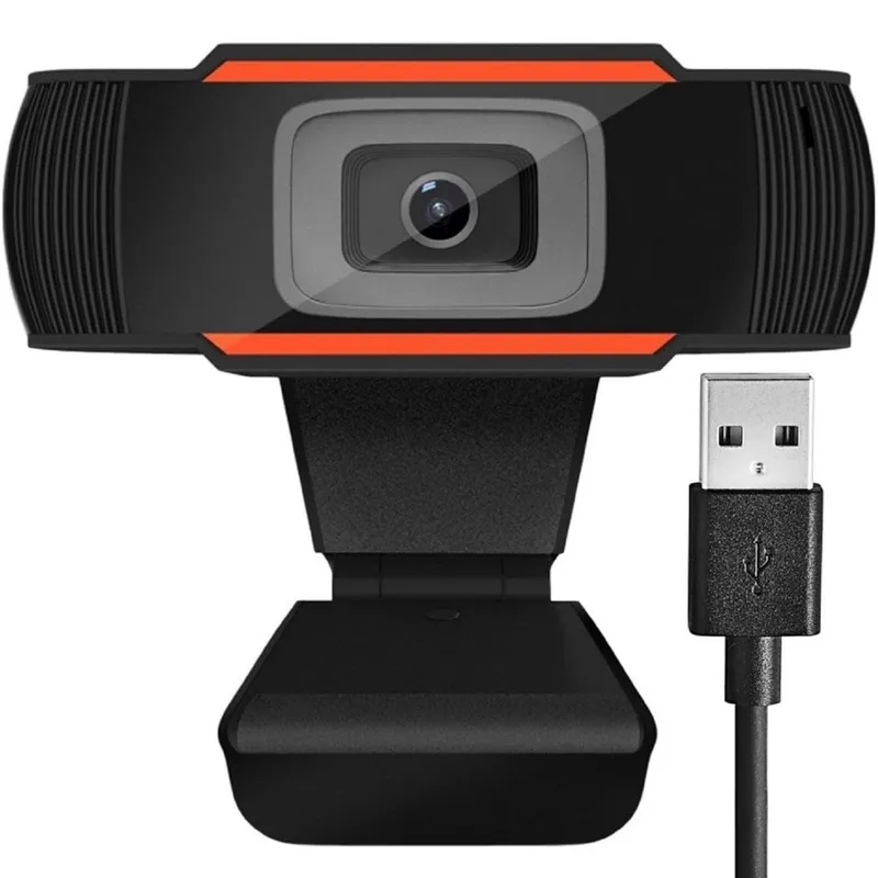 OEM - Webcam HD Cámara Web con Micrófono Cable 1.4m USB 2.0