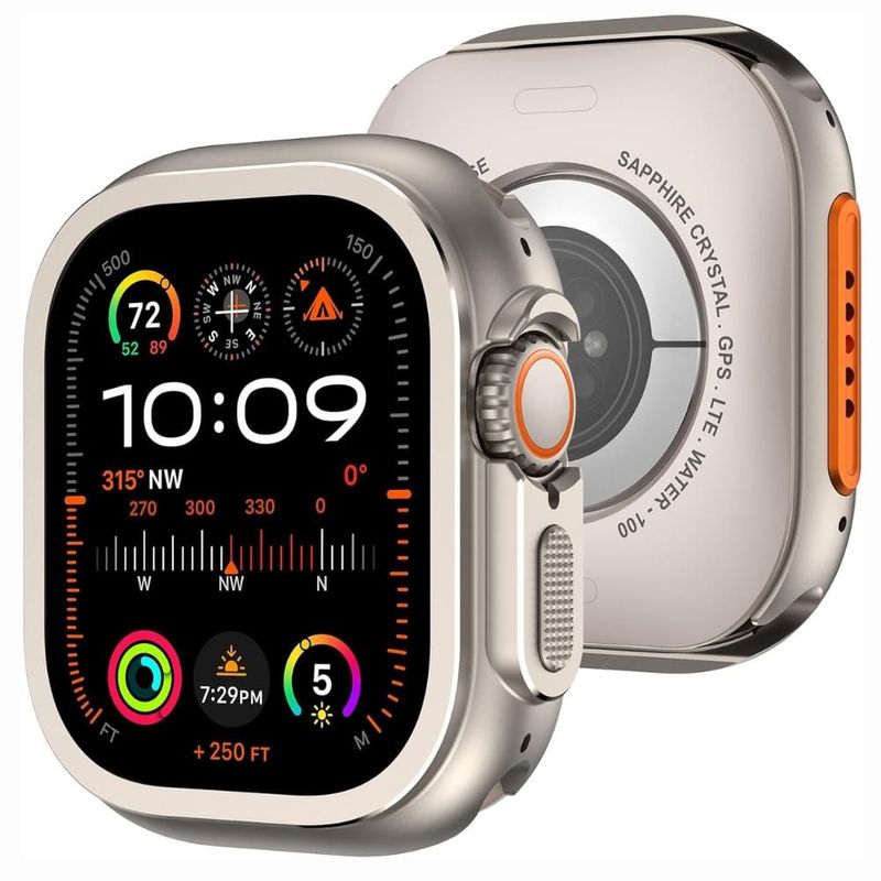 URVOI - Case Para Apple Watch Ultra Ultra 2 Ultra 3 De Metal Titanio 49mm