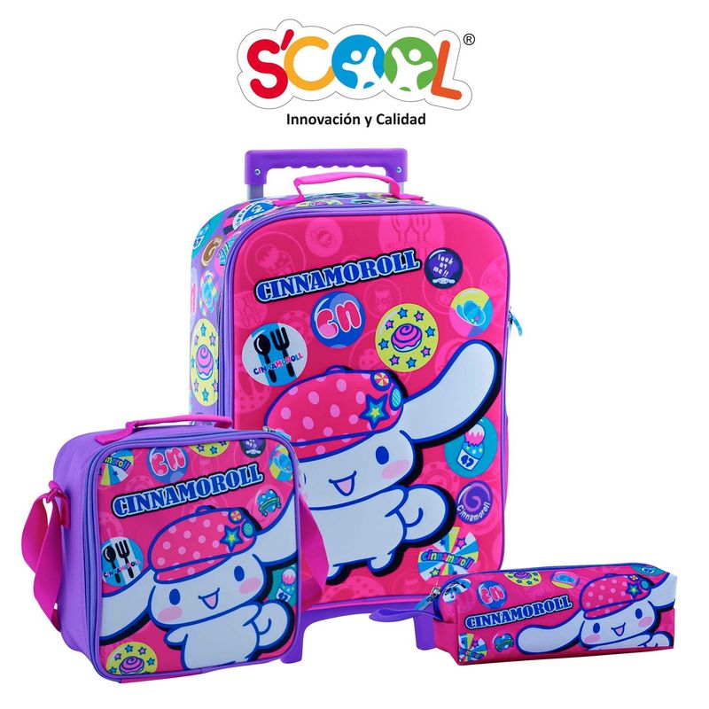SCOOL - MALETA SET SCOOL KOMBAT 3D CINNAMOROLL