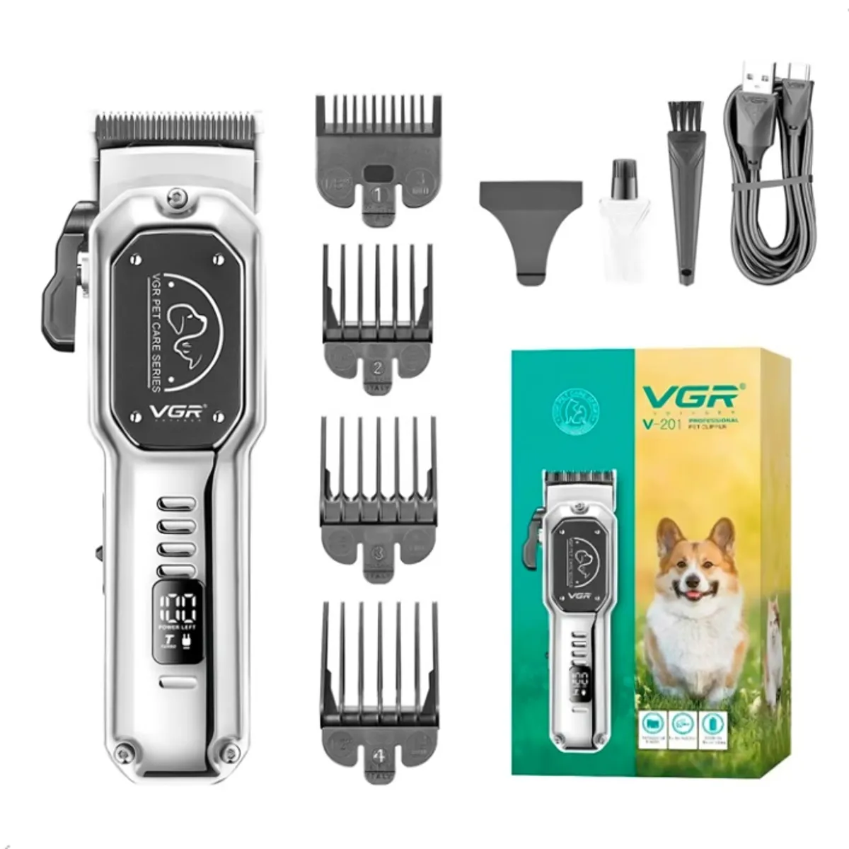 PREMIUM - Maquina Cortador De Pelo De Mascota Inalambrica VGR 201