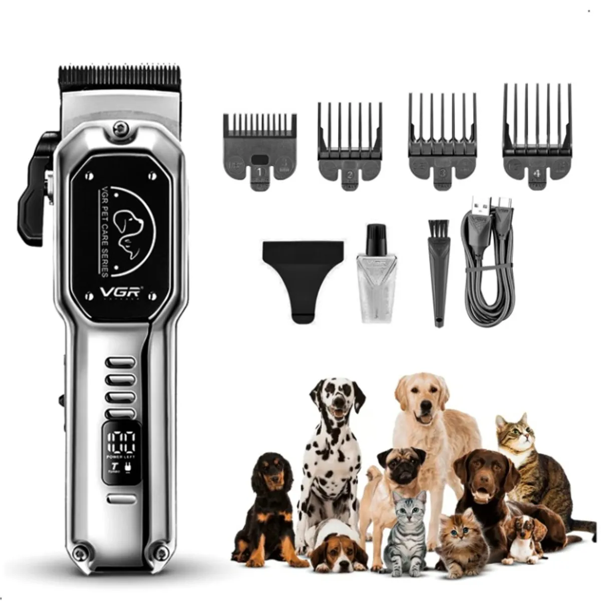 PREMIUM - Maquina Cortador De Pelo De Mascota Inalambrica VGR 201