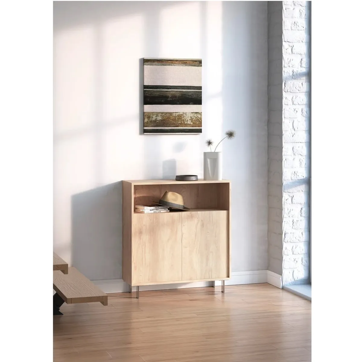 R&R MUEBLES - Zapatera Recibidor Cara Roble R&R MUEBLES