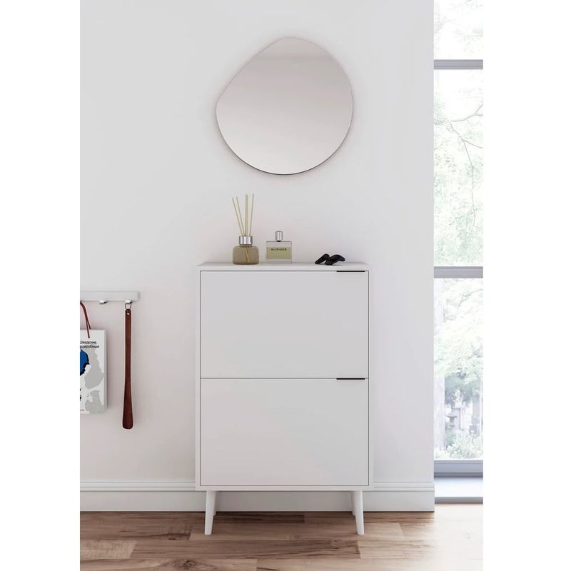 R&R MUEBLES - Zapatera Recibidor Vintage Danu Blanco R&R MUEBLES