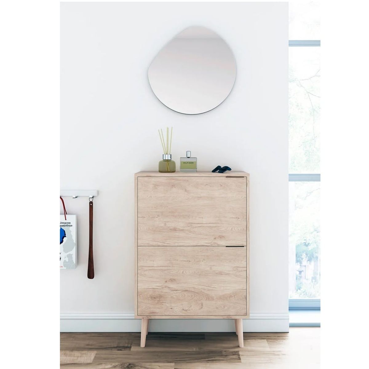 R&R MUEBLES - Zapatera Recibidor Vintage Danu Roble R&R MUEBLES