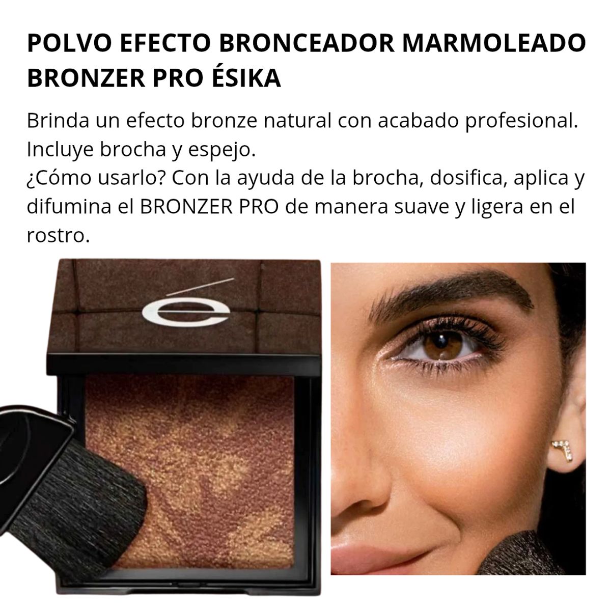 ESIKA - POLVO BRONCEADOR RUBOR MARMOLEADO BRONZER PRO ÉSIKA chocolat