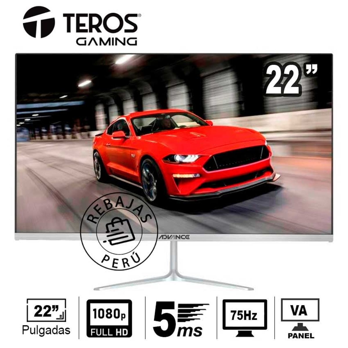 ADVANCE - Monitor Advance 22 Full HD IPS HDMI VGA 5ms Altavoces Integrados