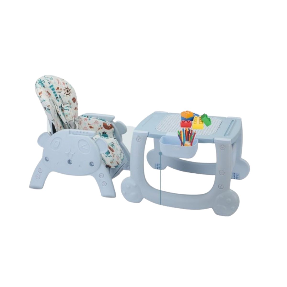 EBABY - Silla de Comer Carpeta Artist Celeste- Ebaby