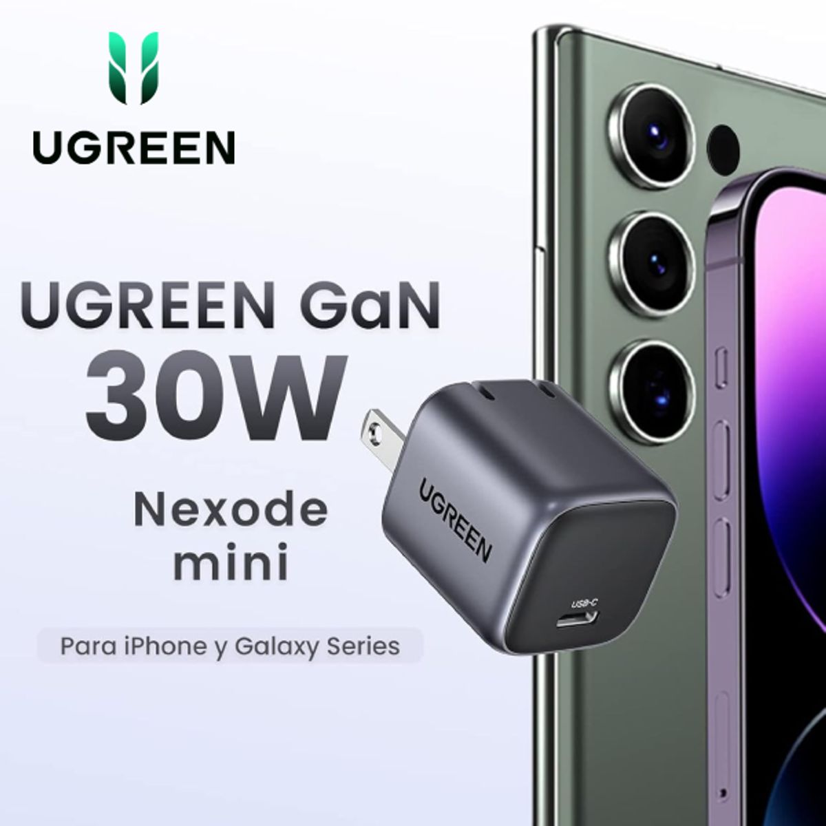 UGREEN - UGREEN  CARGADOR NEXODE 30W CON CABLE CD319