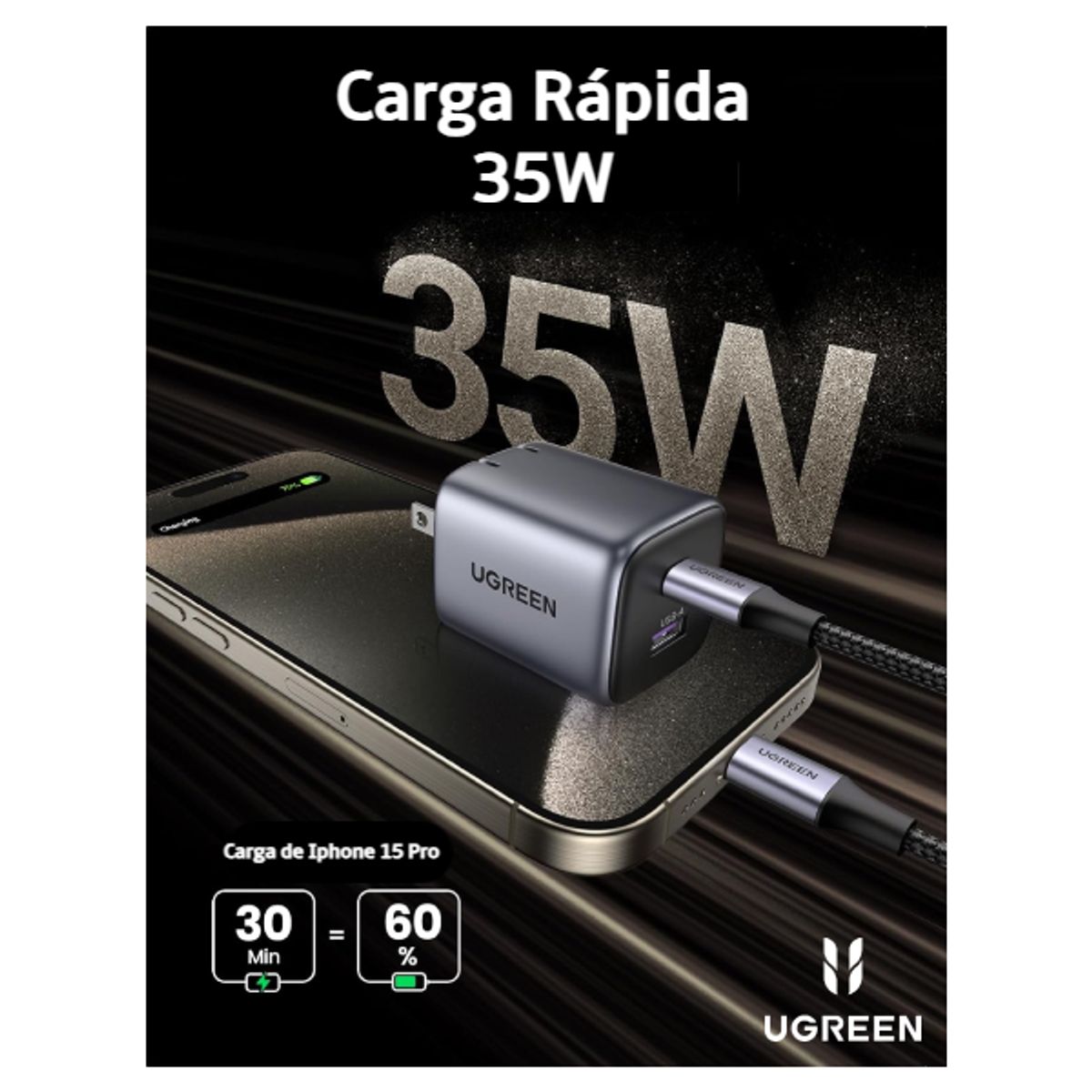 UGREEN - UGREEN  CARGADOR NEXODE 35W CD350