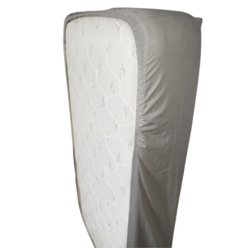 GENERICO - Sabanas Bajeras Bebés - 1 plaza Color plomo pack (2 UND)