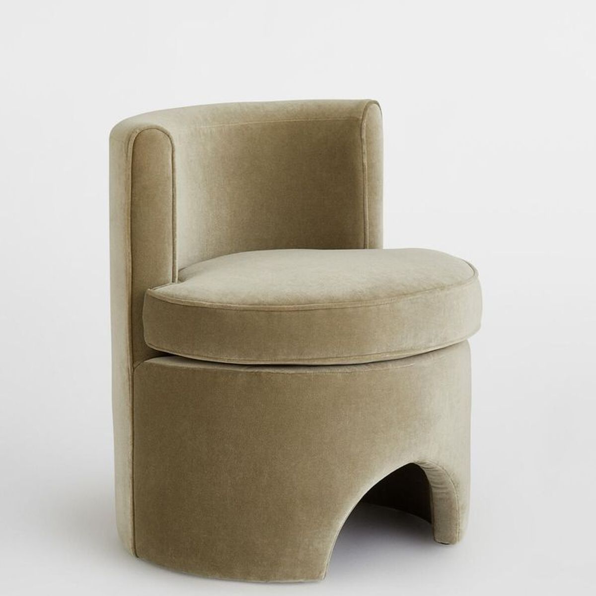 GENERICO - Puff Linen Circular- Azul y Beige