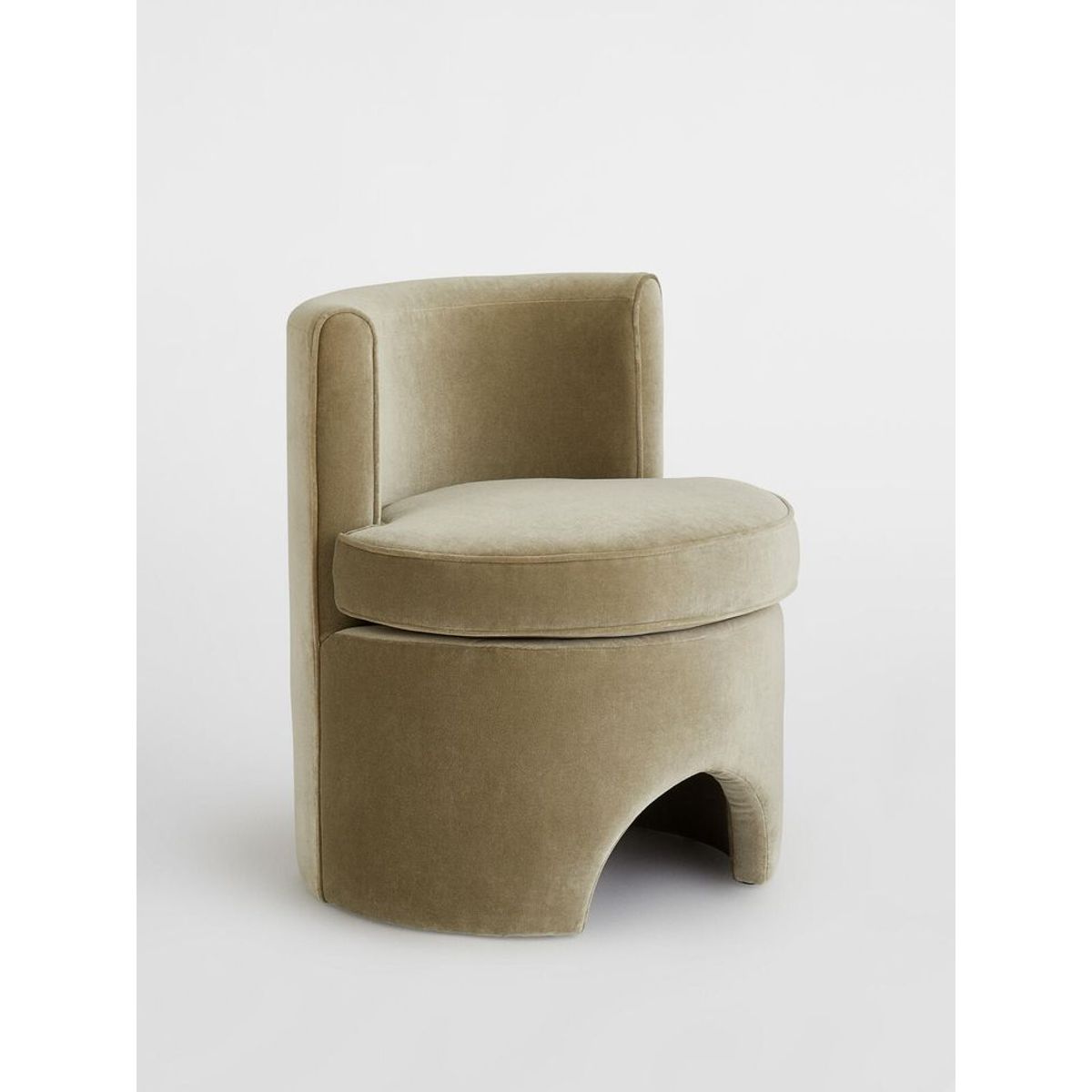 GENERICO - Puff Linen Circular- Azul y Beige