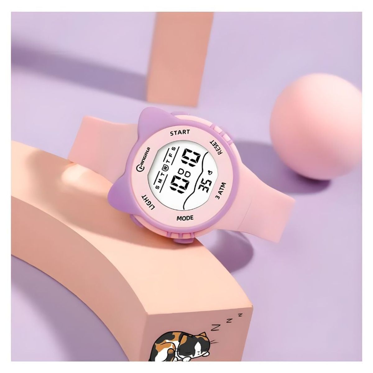 GRUPO CB - Reloj Digital para Niñas Modelo Kitty Rosa