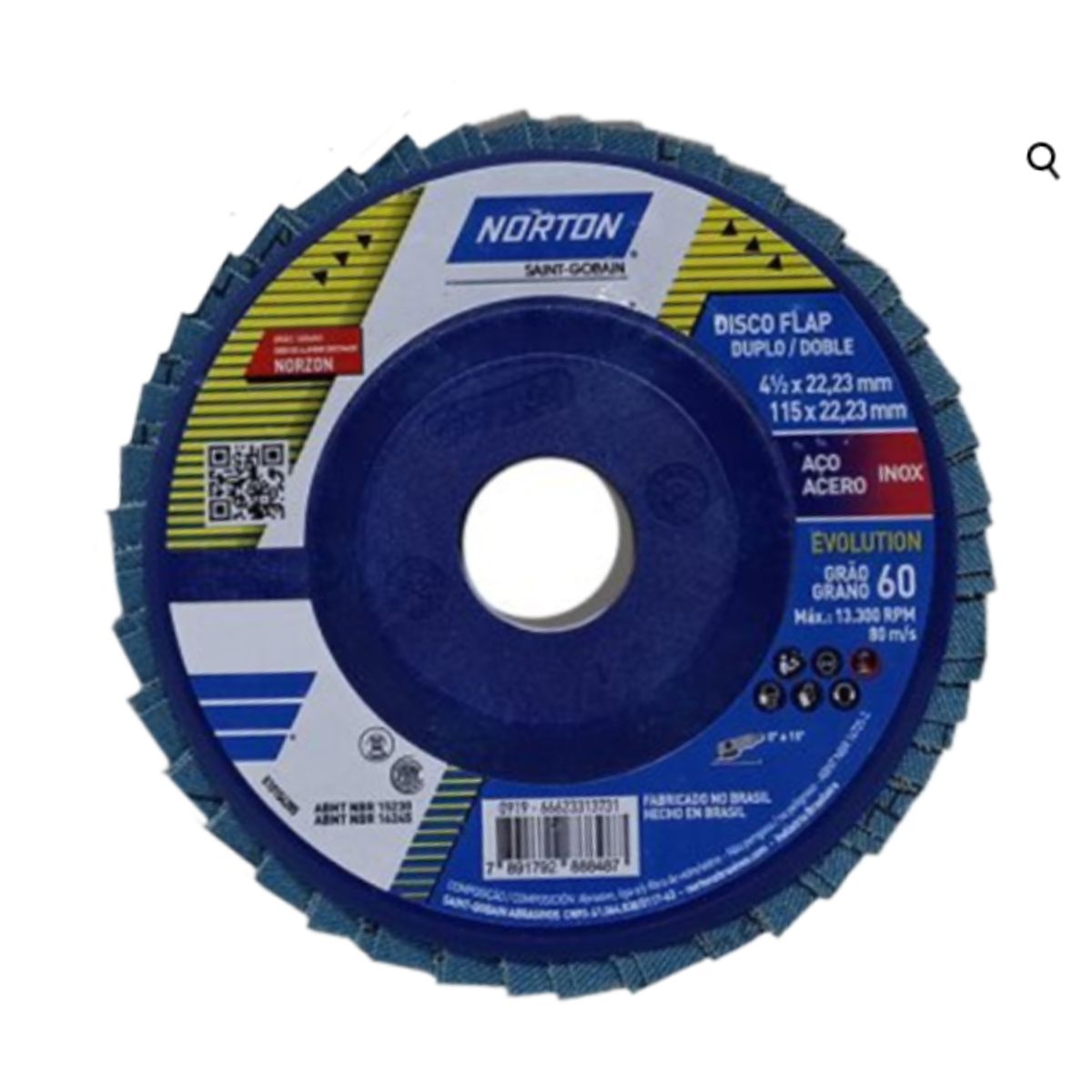 NORTON - DISCO FLAP 4 1/2" GR 60 NORTON x 10 UNDS