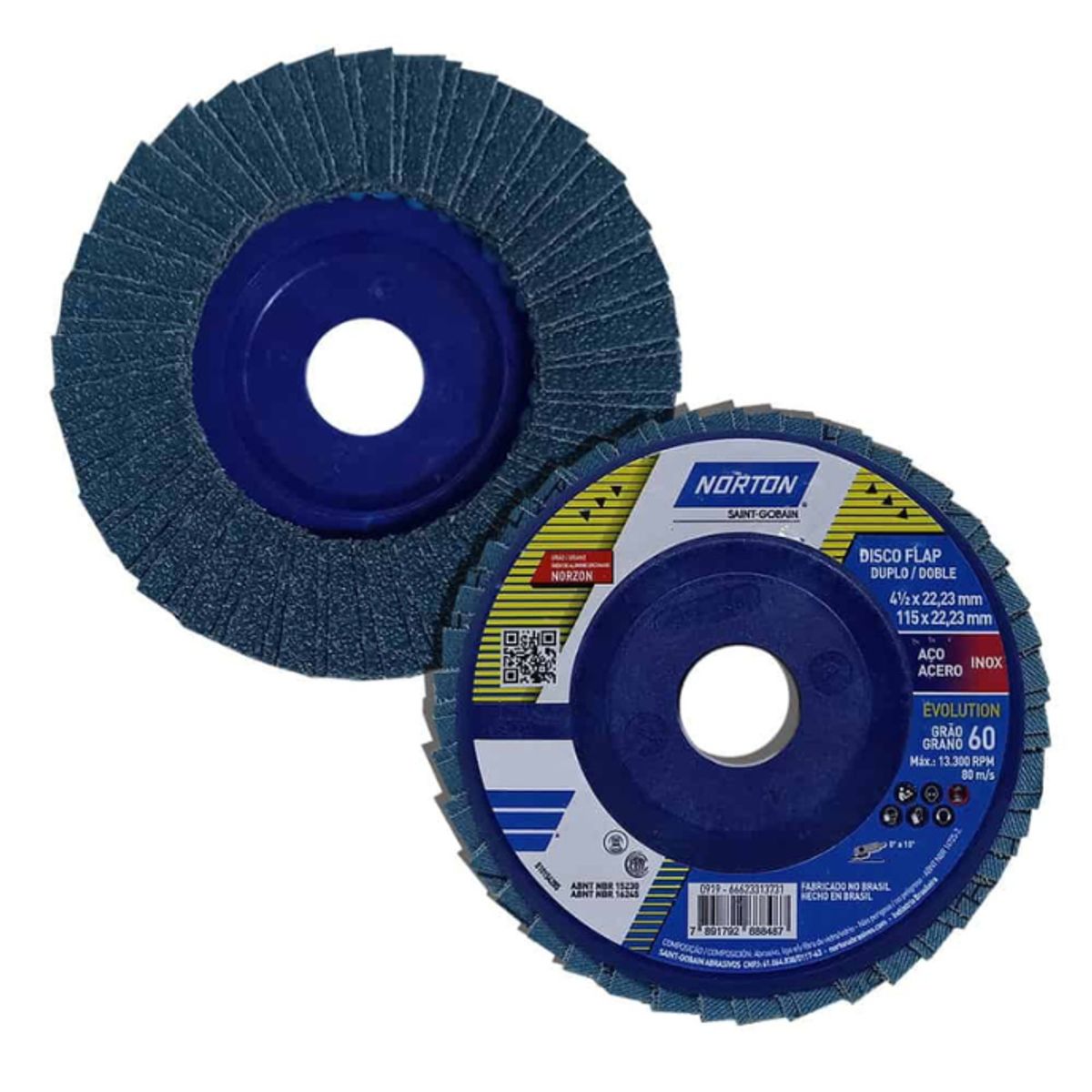 NORTON - DISCO FLAP 4 1/2" GR 60 NORTON x 10 UNDS