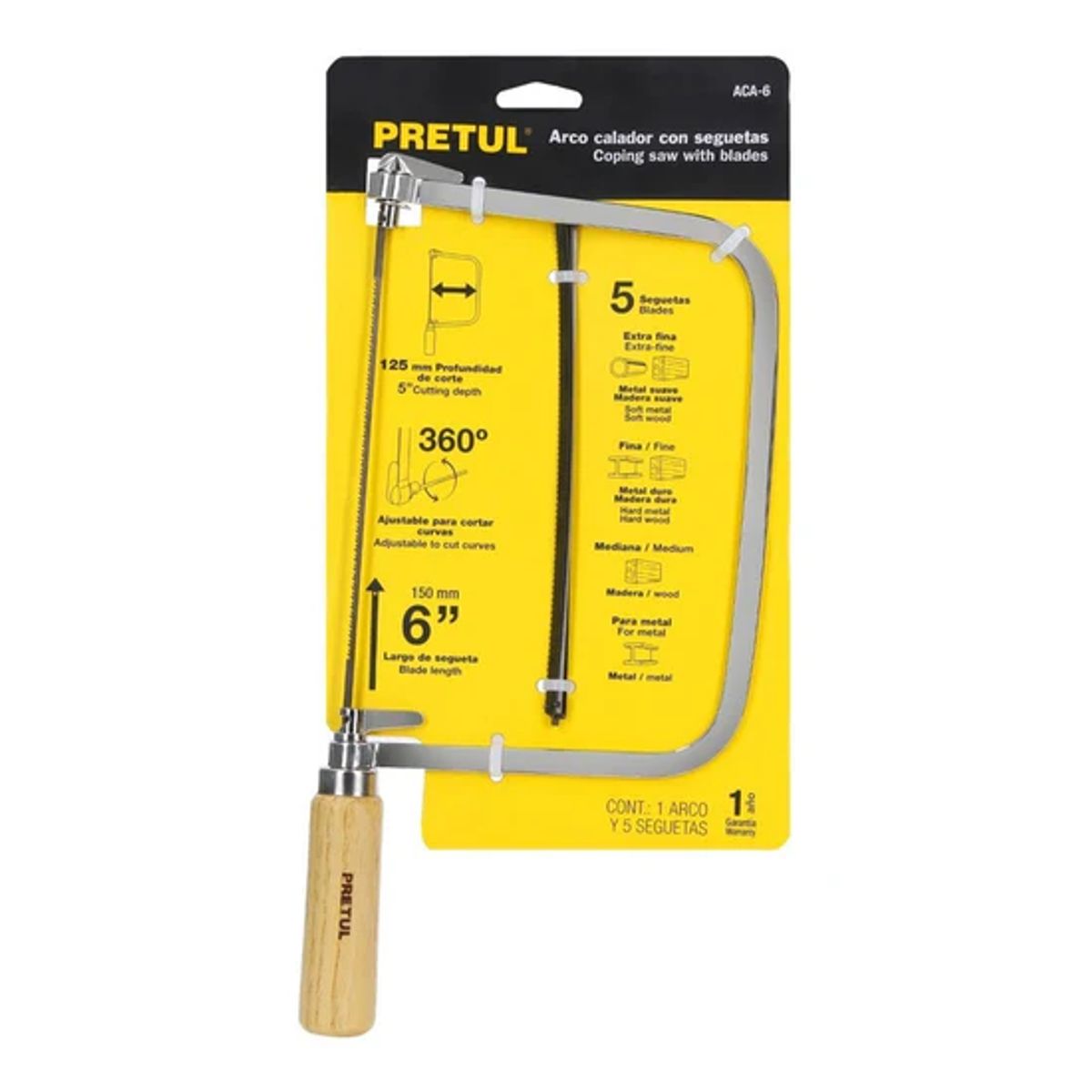 PRETUL - Arco Calador Para Segueta 6pulg