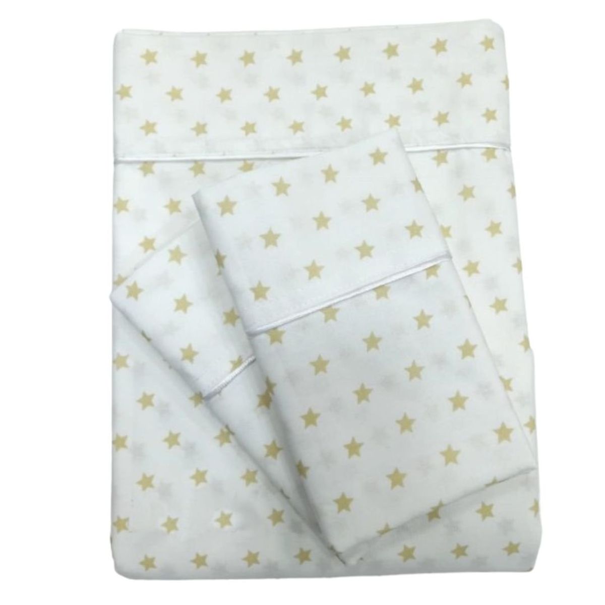 GENERICO - Sabanas de cuna - Juego 3 piezas - diseño estrellitas beige