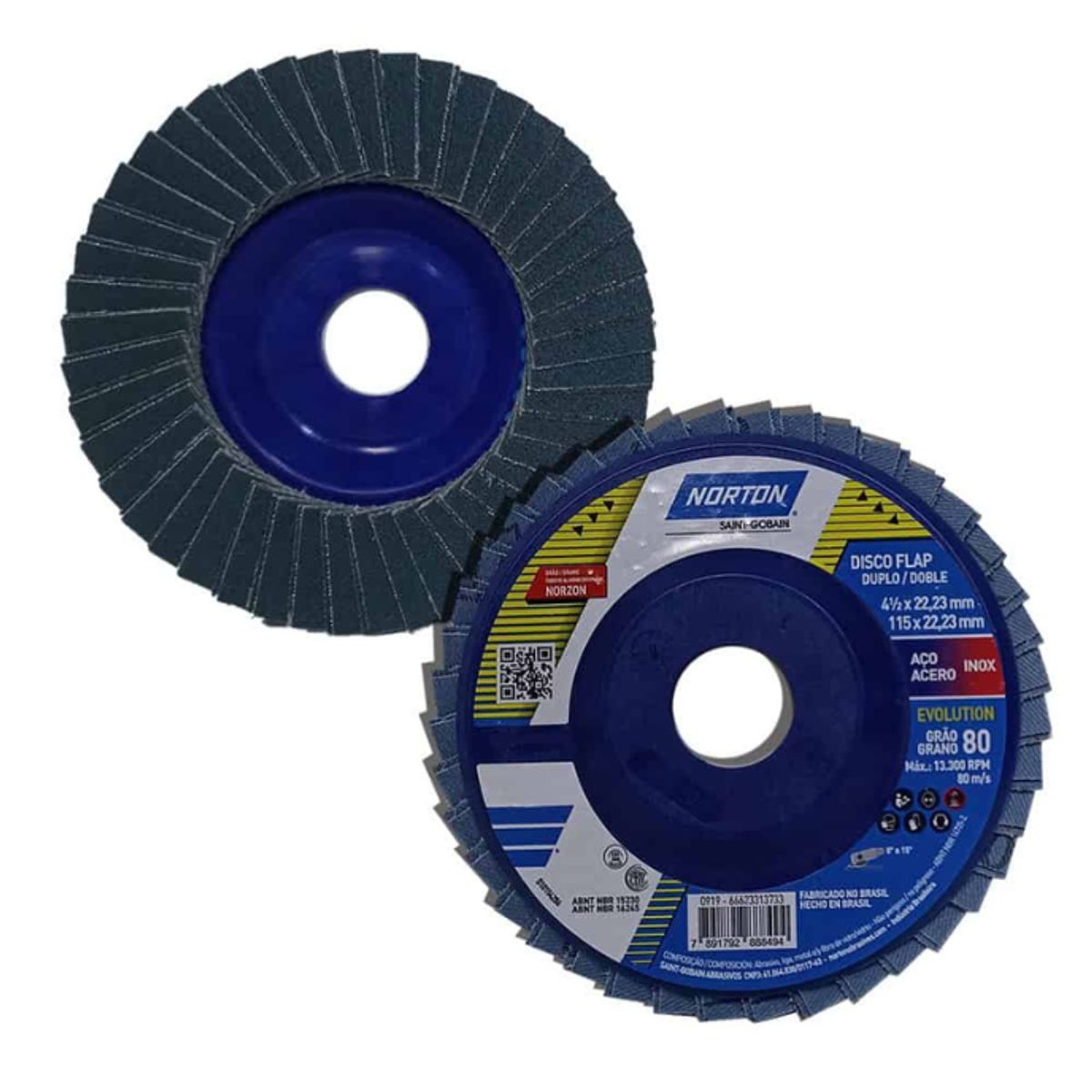 NORTON - DISCO FLAP 4 1/2" GR 80 NORTON x 10 UNDS