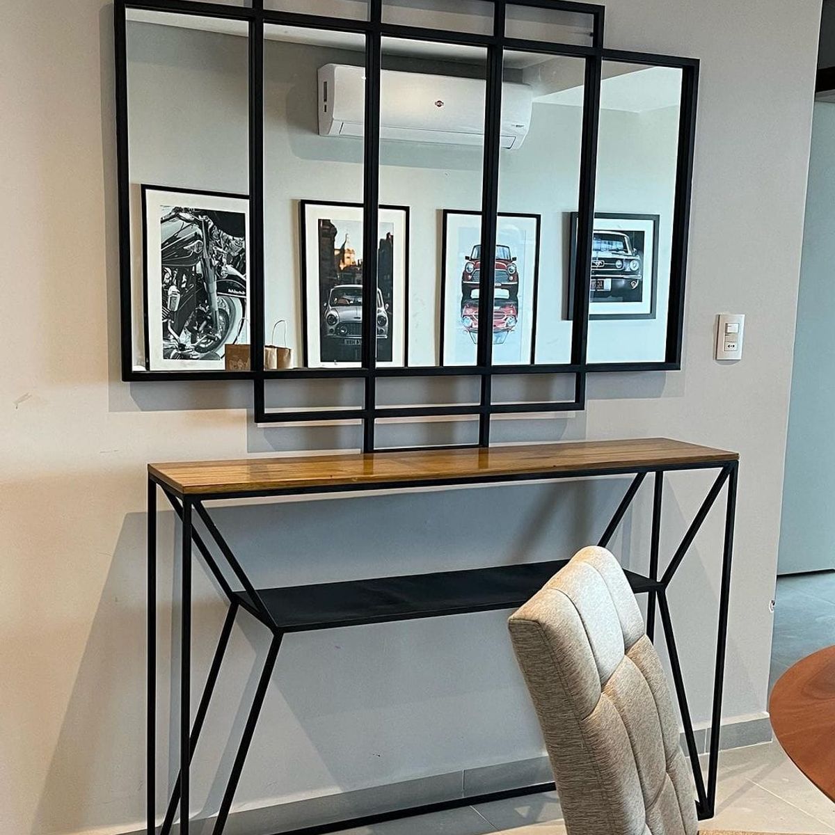 GENERICO - ESPEJO DECORATIVO MIA DE METAL 160x110 MT