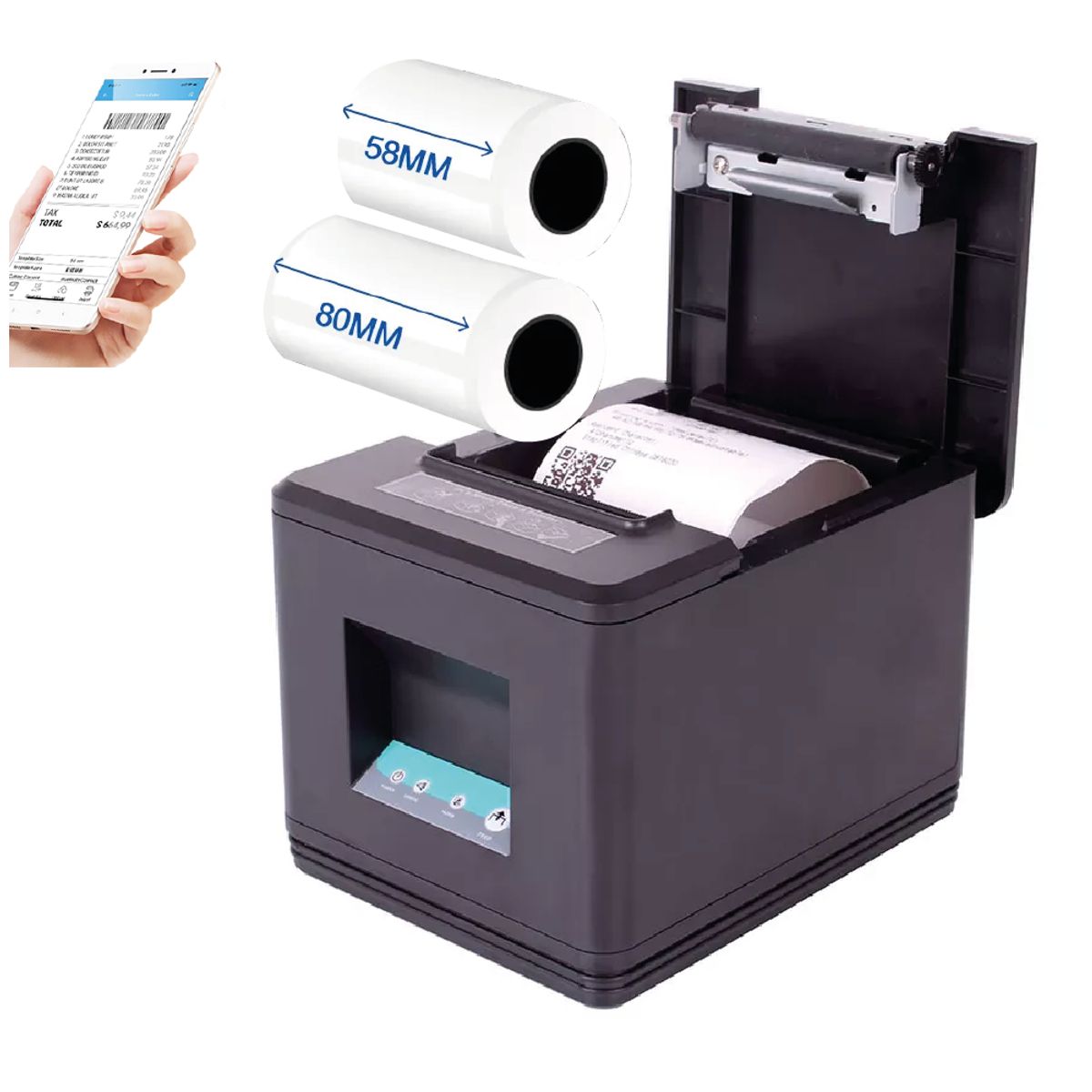 ZYWELL - Impresora Termica Ticket 80mm Bluetooth y USB ZY907 ZYWELL