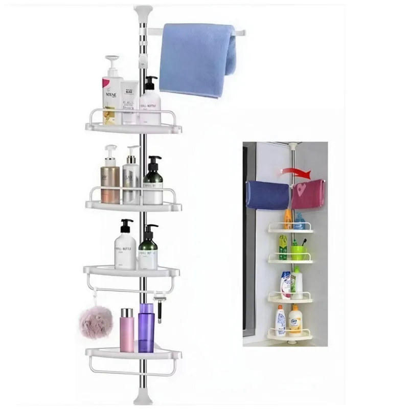 GENERICO - Esquinero de ducha de 4 niveles 3.2 metros regulable