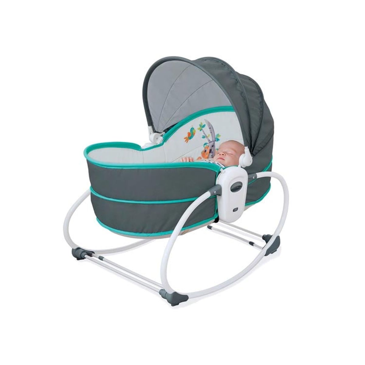 GENERICO - SILLA MECEDORA MOISES MUSICAL CON VIBRADOR 5 EN 1 BLUE