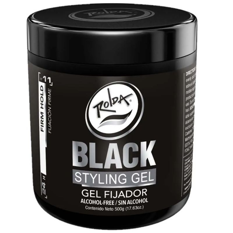 GENERICO - Gel Fijador Rolda Styling Black 500g - Sin Alcohol