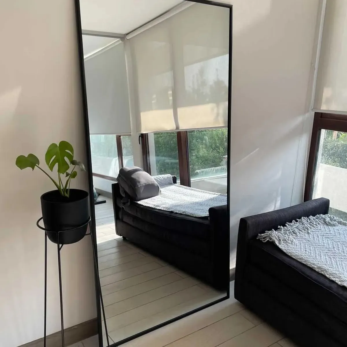 GENERICO - Espejo Rectangular De Metal 180x80 cm