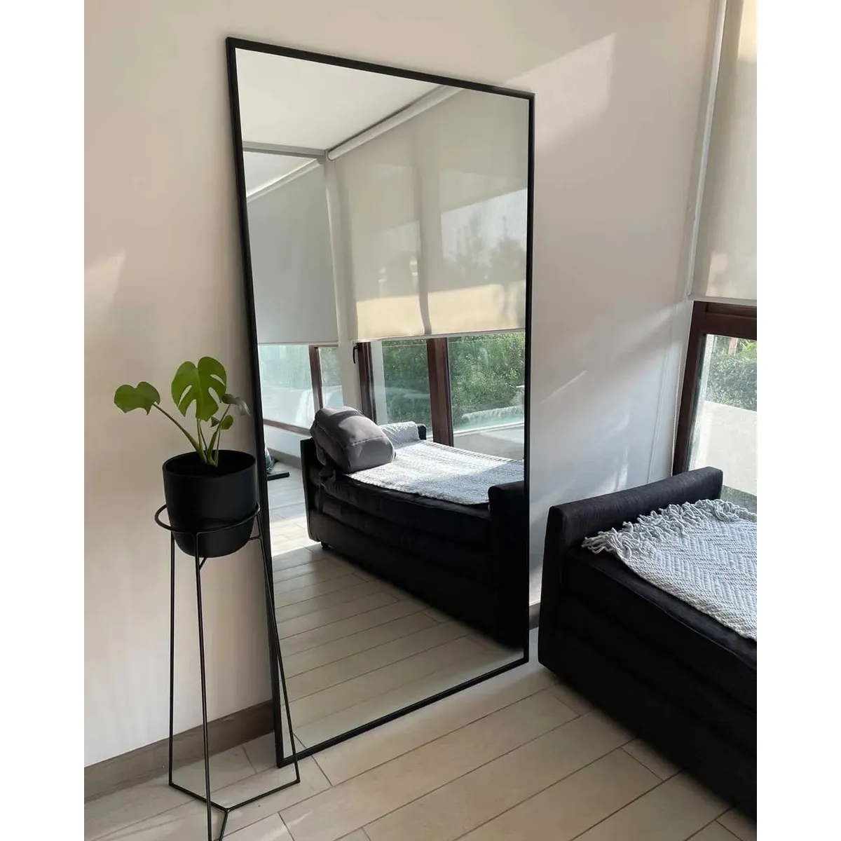 GENERICO - Espejo Rectangular De Metal 180x80 cm