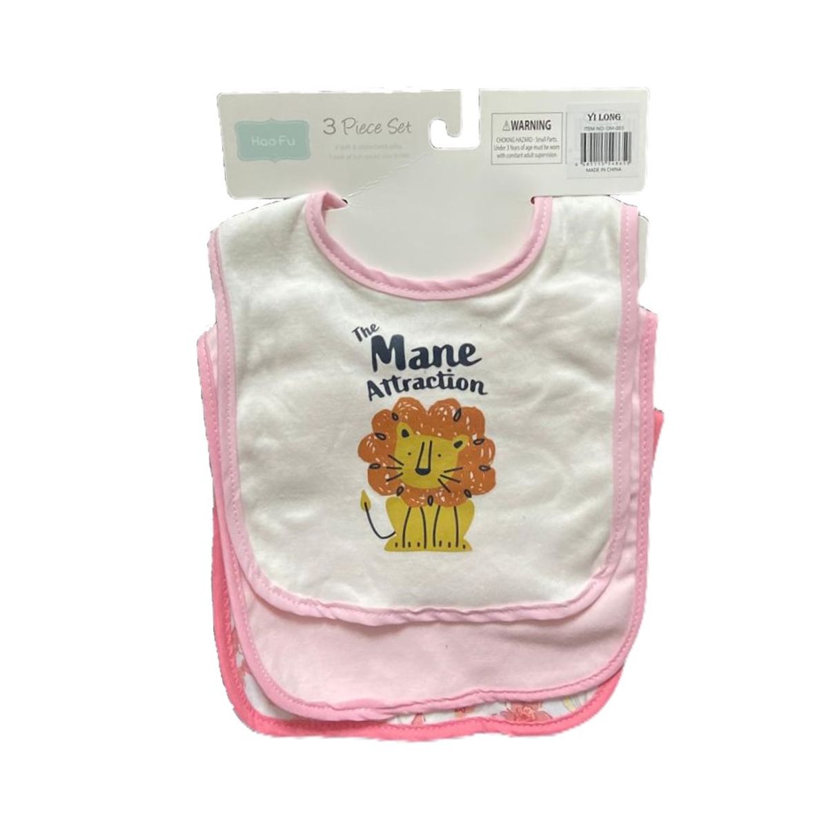 GENERICO - BANDANA BABERO PARA BEBE - 3PCS - LEON- FLORES