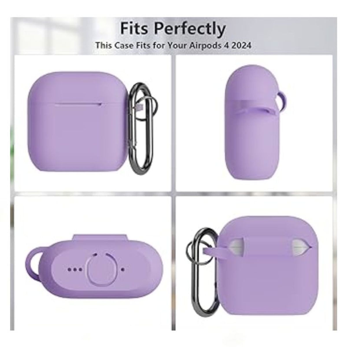 GENERICO - Case Silicona Para Airpods 4 - Lila