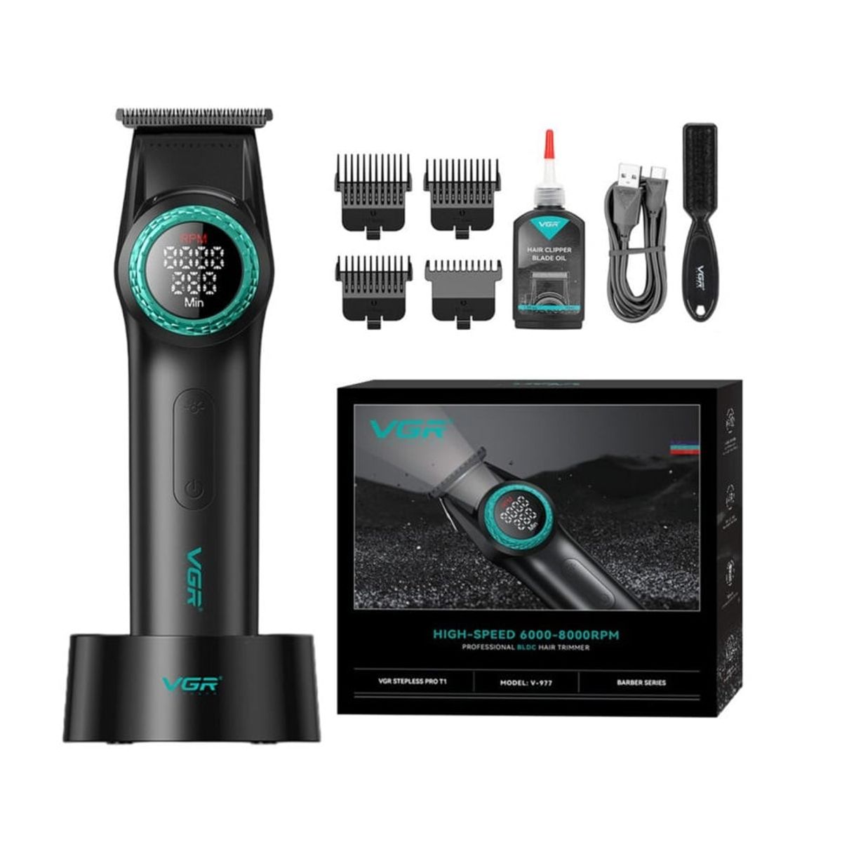 VOYAGER - Maquina Cortadora De Pelo Profesional Trimmer Vgr-977 Inalambrica