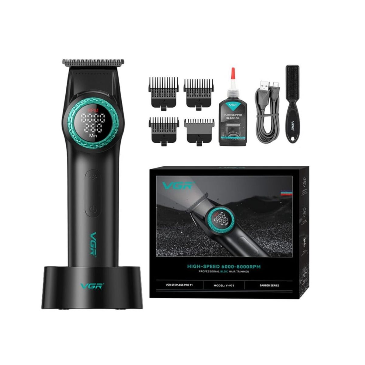 VOYAGER - Maquina Cortadora De Pelo Profesional Trimmer Vgr-977 Inalambrica