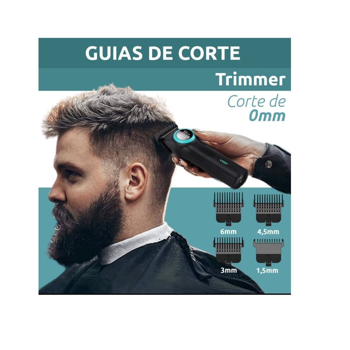 VOYAGER - Maquina Cortadora De Pelo Profesional Trimmer Vgr-977 Inalambrica