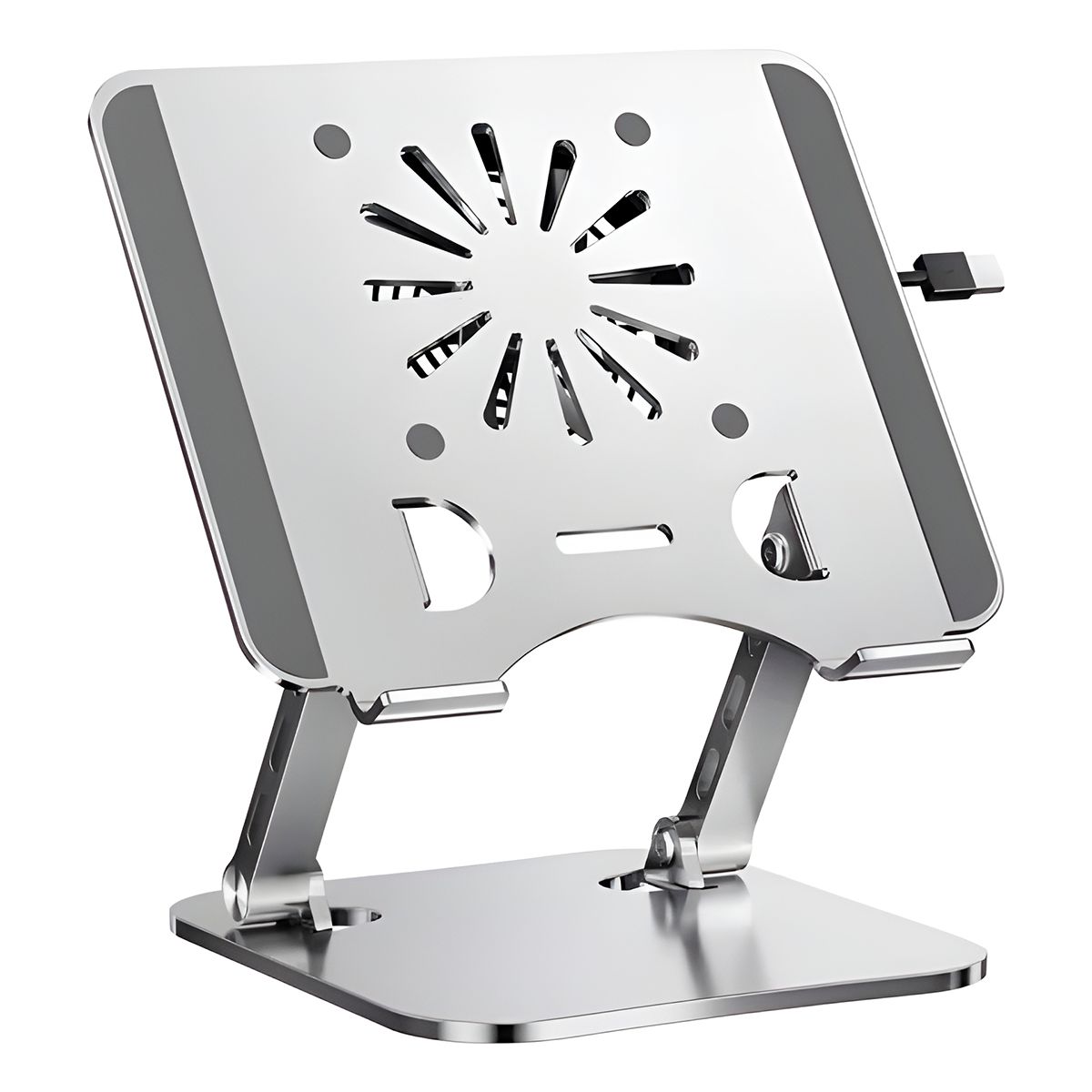 GENERICO - Soporte Para Laptop  Con Cooler HX-ZJ24 Color Plata