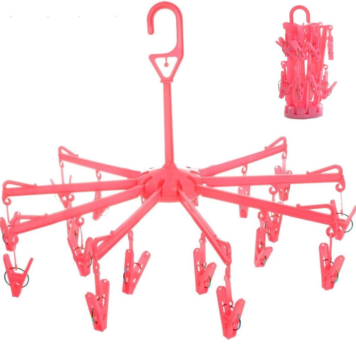 GENERICO - Colgador perchero de ropa con 16 ganchos