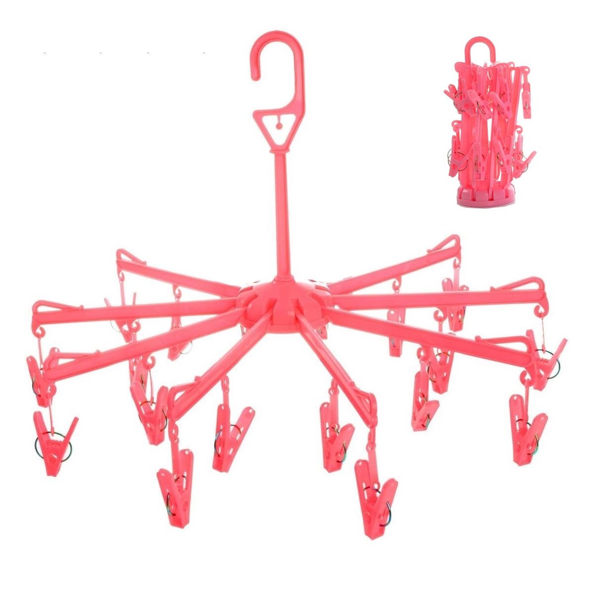 GENERICO - Colgador perchero de ropa con 16 ganchos