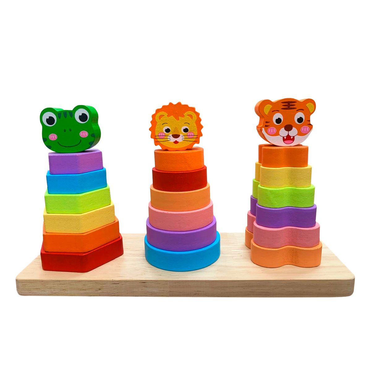 BUYPAL - Juguete Didactico Torre de Bloques de Animalitos