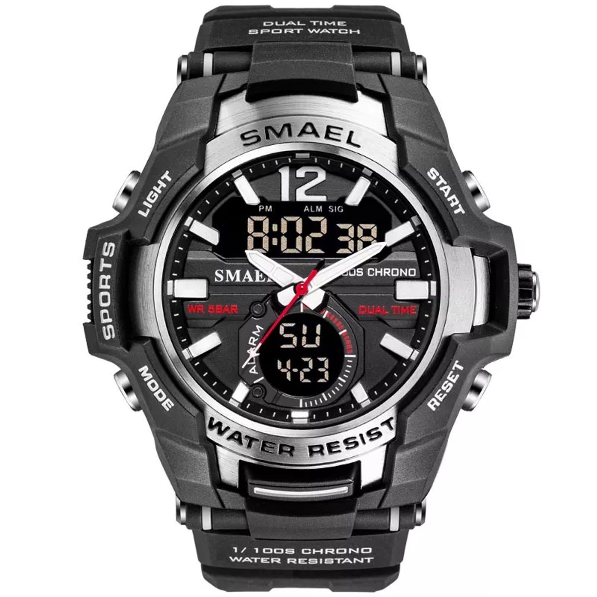 SMAEL - Reloj Smael 1805 Negro Correa Silicona