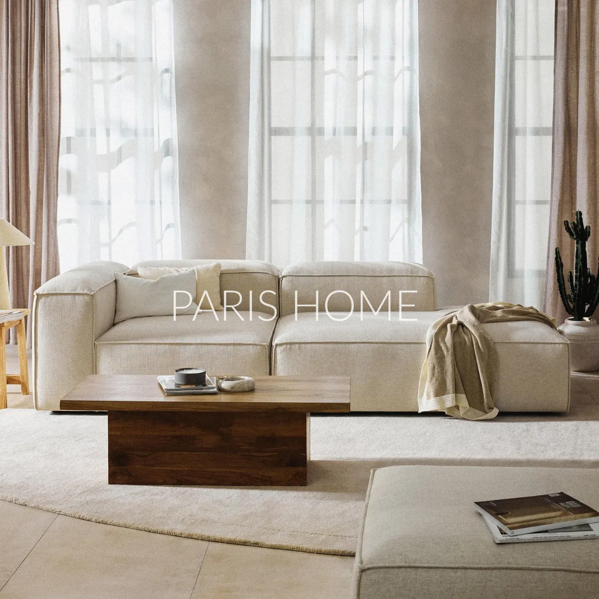 GENERICO - Sofá Diván Izquierdo Modular Monarch Lino - Beige